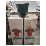 (2) Boxes Of 8" Plastic Planters (Count 100 /
