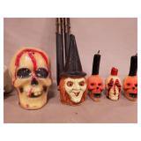 Assorted Vintage Halloween Candles & (2) Yankee