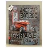 American Hot Rod Garage Metal Sign (16ï¿½ x 12.5ï¿½)