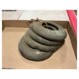 Set Of (4) Cast Iron Quoits