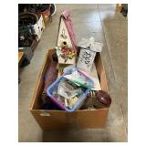 Box Lot With Placemats, Tarp, Bird Feeder,