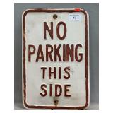 No Parking This Side Sign