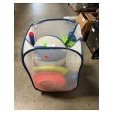 Mesh Bag w/Frisbees, Soccer & Basketballs,