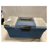 Plastic Tool Box With Assorted Tools
