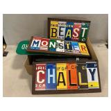 License Plate Art Placques, Assorted Signs