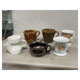 Scuttle, Pottery Shaving Mugs, Redware Mug,