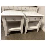 Pair of White Side Tables/Nightstands