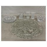 Cake Plate, Cut Glass Dish, Toothpick Holders,