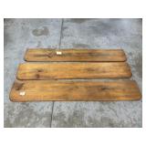 (3) Finished Wood Shelves