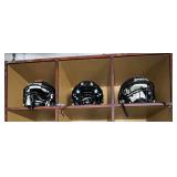 3 Riddell Football Helmets