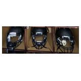 Lot of 3 Riddell Football Helmets
