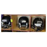 lot of 3 riddell football helmets
