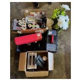 Lot of office supplies/flower/toaster/dishdrain
