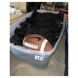 Large tub of black football pants - no logo