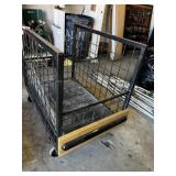 Utility Cart, black metal rolling