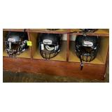 lot of 3 riddell football helmets