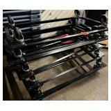 lot of metal rolling frame bases