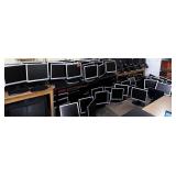 large lot of monitors