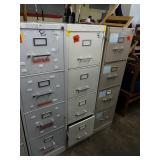 lot of 3 metal filing cabinets