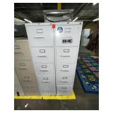 lot of 2 metal filing cabinets