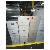 lot of 3 metal filing cabinets