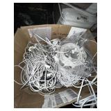 large box of chargers that fit apple ipods/ipads