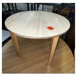 small round wooden  table