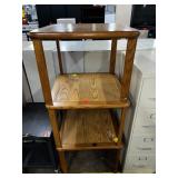 lot of 3 square wood tables