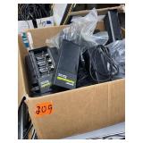box of rechargable battery chargers