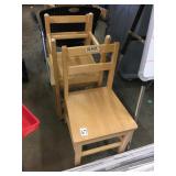 (3) Wooden Chairs