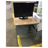 Small Desk with Monitor