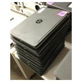 Stack of 10 HP Laptops