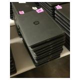 Stack of 10 HP laptops