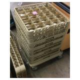 Lot of Mugs with containers and rolling tray