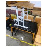 (2) Desks, side table