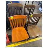 (4) Wooden Chairs