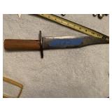 16 inch large wood handle knife