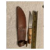 6 inch Ka-Bar knife with leather case
