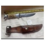 RH Runa Bonne Montan w/leather case 10 in knife