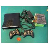 Black Xbox.360, Several Games, Controllers, Cords