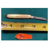 Gold Colored Folding Knife USA