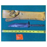 Case Fixed Blade Antique Knife No Handle w/ Sheath