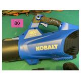 Kobalt 40v Electric Leaf Blower, Battery, Charger