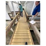wood deck with steps 48x4 coming off    92-91-90