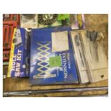 Hole saw kit and assorted items