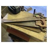 Assorted hand saws