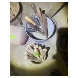 Buckets with contents