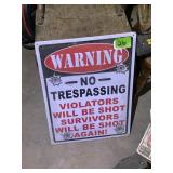 No trespassing sign