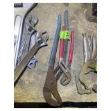 Assorted adjustable wrenches