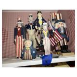 Patriotic statues and nutcracker